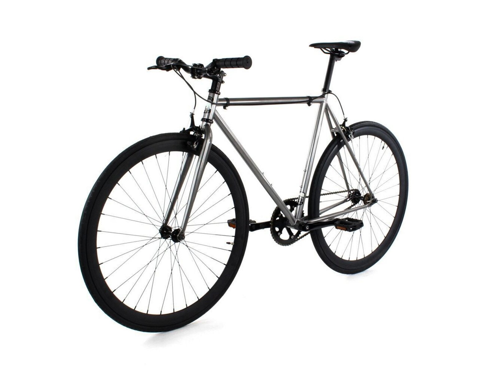 black and silver bike