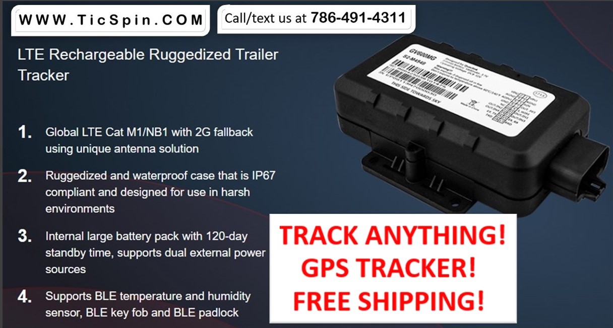 Tracker Four LTE Rechargeable Ruggedized Trailer Tracker – TicSpin Market