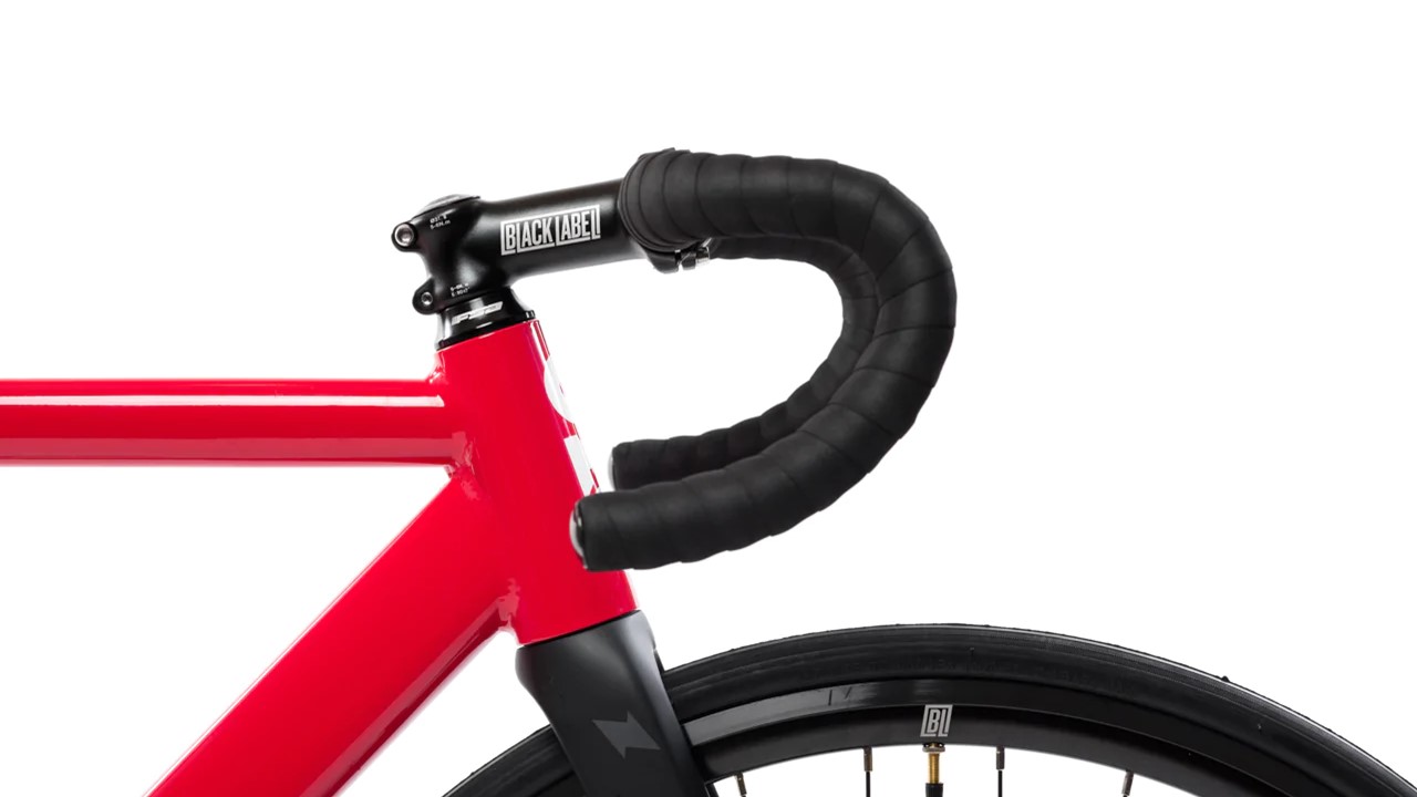 Fixie bike red online and black