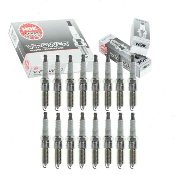 16 pc NGK V-Power Spark Plugs compatible with Dodge Ram 1500 5.7L V8 2003-2008