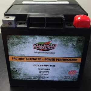 Harley Davidson Battery by Interstate CycleTron Plus FAGYZ32 Replaces GYZ32HL YIX30L 66010-97A, 66010-97B and 66010-97C