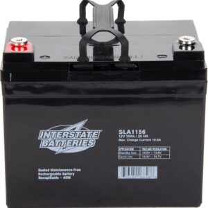 Interstate Batteries 12V 35Ah Battery (Insert Terminal) SLA AGM VRLA Rechargeable Replacement for Construction Devices, Electric Stations, Backup Energy Storage (SLA1156)