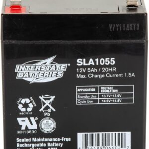 Interstate Batteries 12V 5Ah Battery (F1 Terminal) SLA AGM VRLA Rechargeable Replacement for Alarms, Security, Garage Door Openers for Chamberlain, Genie, Liftmaster, Craftsman,...