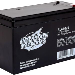 Interstate Batteries 12V 8Ah Battery (SLA1079) Rechargeable SLA, AGM Replacement Battery for UPS Backup Power Systems, APC Smart-UPS Series, Alpha Technology, Medical Devices...