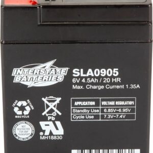 Interstate Batteries 6V 4.5Ah Battery (F1 Terminal) SLA AGM VRLA Rechargeable Replacement for Blood Pressure Monitors, Oxygen & Pulse Meters, Deer Feeders, Medical Devices...