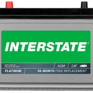 Interstate Batteries Automotive Battery 12V 70Ah (Group Size 24F) 710CCA SLI AGM Auto Battery Replacement for Cars, SUVs, Sedans, Trucks (MTX-24F)