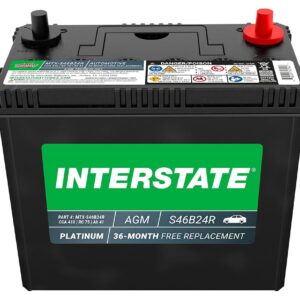 Interstate Batteries Group S46B24R AGM Car Battery Replacement (MTX-S46B24R) 12V, 410 CCA, 36 Month Warranty, Replacement Automotive Battery for Cars