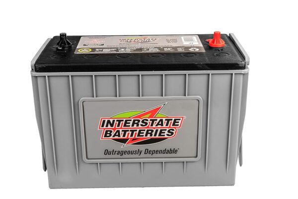 Interstate Batteries Heavy Duty Marine Deep Cycle Battery 12V 100Ah 925CCA (31-AGM7) Pure Matrix Power Commercial AGM Cranking Replacement (Group Size 31) GEM Cars, Yachts,...