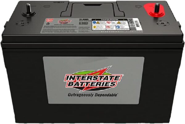 Interstate Batteries Marine Deep Cycle Battery 12V 100Ah 925CCA (31-AGM5) Pure Matrix Power Commercial Battery Pure Lead AGM Replacement (Group 31) Auxiliary Units APU, Starting...