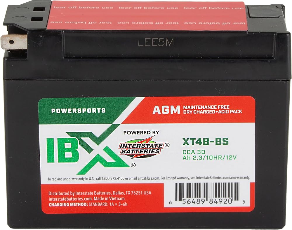 AJC Extreme Battery XTA12B-BS 12V 10Ah Powersports Replacement – Maintenance Free AGM
