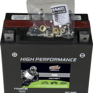 Interstate Batteries YTX20H-BS 12V 18Ah Powersports Battery 310CCA High-Performance AGM Rechargeable Replacement for Arctic Cat, Harley Motorcycles, Bikes, ATVs, Jet Skis,...