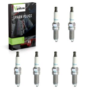 Vplus 6Pcs Iridium Spark Plug Replaces# 93175 LKR7DIX11S Compatible with Hyundai Santa fe Sport 2018, 2012 Kia Soul,2015 Honda Civic Si 1.8L 2.4L 3.0L 3.3L 3.5L 3.6L 3.8L L4 V6...