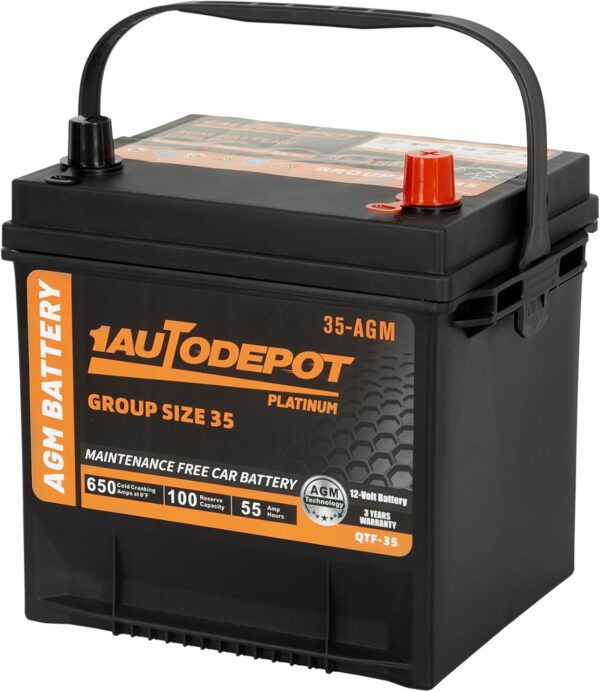 BCI Group 47 Car Battery, 12V 60Ah Size H5 Automotive Battery Premium Maintenance Free AGM Batteries, 680CCA, 100RC - Image 3