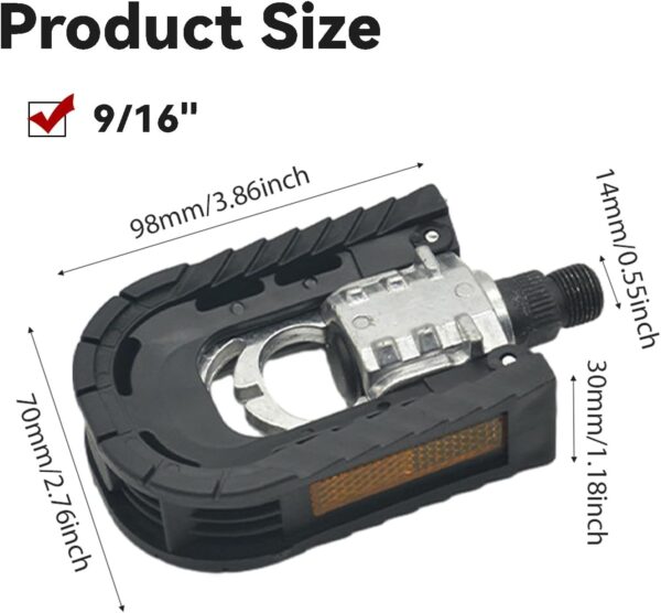Bike Pedals Folding Bike Pedals, 9/16" - Image 6