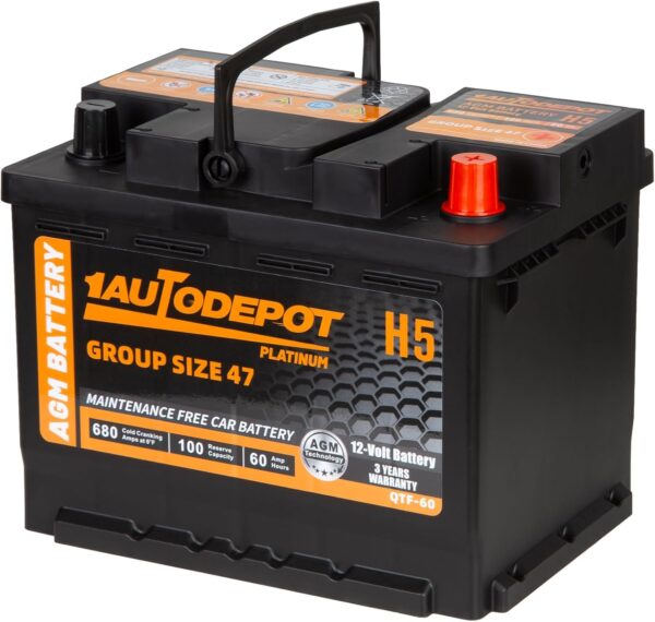 BCI Group 47 Car Battery, 12V 60Ah Size H5 Automotive Battery Premium Maintenance Free AGM Batteries, 680CCA, 100RC - Image 6
