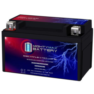 YTX7A-BS -12 Volt 6 AH, 105 CCA, Rechargeable Maintenance Free SLA AGM Motorcycle Battery