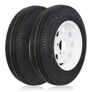 5.30-12 Bias Trailer Tire with 12" Wheel - 5 on 4-1/2" - Load Range C (2-PACK)