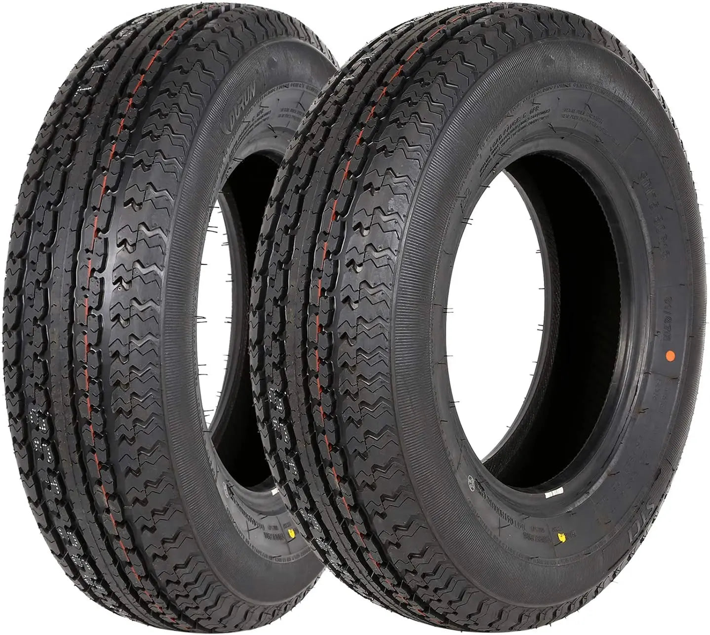 Durun ST175/80R13 Radial Trailer Tire, ST175/80-13 175 80R13, 6 Ply Load Range C, 91N Set of 2