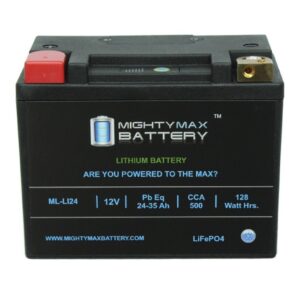 LiFePO4 12V 24-35ah 500 CCA PowerSport Battery