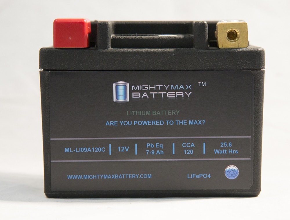 LiFePO4 12V 7-9ah 120CCA PowerSport Battery