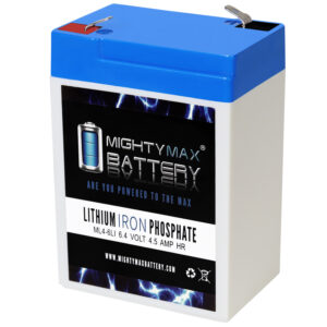 Mighty Max Battery ML4-6LI - 6 Volt 4.5 AH Deep Cycle Lithium Iron Phosphate (LiFePO4) Rechargeable and Maintenance Free Battery