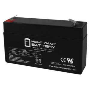 ML1.3-6 - 6 Volt 1.3 AH, F1 Terminal, Rechargeable SLA AGM Battery