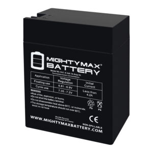 ML14-6 - 6 Volt 14 AH, Fast-on Terminal, Rechargeable SLA AGM Battery