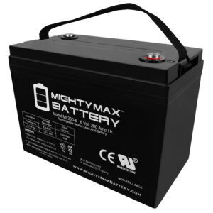 ML200-6 - 6 Volt 200 AH, Internal Thread (INT) Terminal, Rechargeable SLA AGM Battery