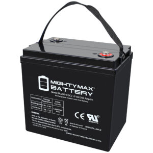 ML200-6GC2 - 6 Volt 200 AH, Internal Thread (INT) Terminal, Rechargeable SLA AGM Battery for Golf Cart