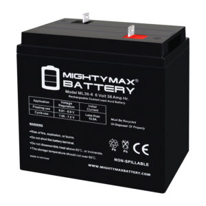 ML36-6NB - 6 Volt 36 AH, NB Terminal, Rechargeable SLA AGM Battery