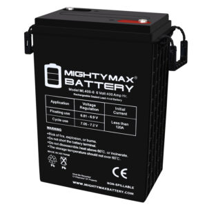 ML400-6 - 6V 400 AH, Internal Thread (INT) Terminal, Rechargeable SLA AGM Battery