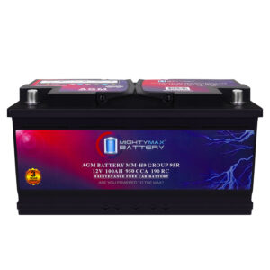 MM-H9 Start and Stop Car BCI Group 95R 12V 100AH, 190RC, 950CCA Rechargeable AGM Car Battery