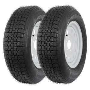 ST205/75D14 Trailer Tire with 14" Rims, 205 75D14, 5 Lug on 4.5", 6PR, Load Range C (2-Pack)