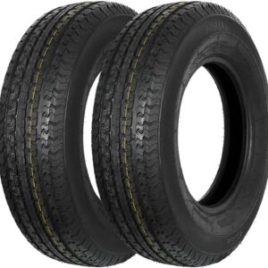 ST205/75R14 Radial Trailer Tire, 8 Ply Load Range D, ST205-75R14 Set of 2