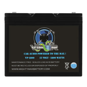 Viper by Mighty Max Battery VP-1800 - 12 Volt 100 AH, Internal (INT) Terminal, 1800 Watt Car Audio High Current Power Cell Battery
