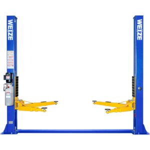 WEIZE 2 Post Automotive Lift, 11000 lbs Capacity with 220V 3HP Motor and Double Point Lock Release