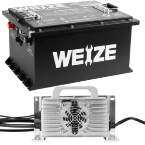 WEIZE Premium 36V 105AH Bluetooth Lithium LiFePO4 Battery for E-Z-GO
