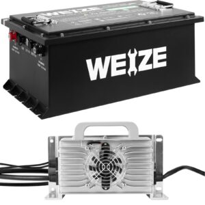 WEIZE Premium 48V 105AH Bluetooth Lithium LiFePO4 Battery for Yamaha