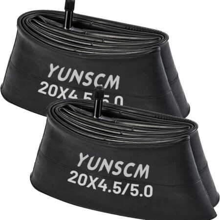 2-PCS 20" E-Bike Tubes 20x4.5 20x5.0 AV32mm Premium Butyl Rubber Inner Tubes 20" x 4.5" 20" x 5.0" Compatible with 20 X 4.5/5.0 Bike Bicycle Fat Tire Tubes Schrader Valve