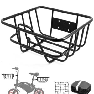 ANZOME Multifunctional Front and Rear Bike Basket - Enhanced Stability Design Suitable for Electric Bikes and Low Crossbar Bicycles - Includes Waterpr (Standard)