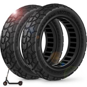 BANGTING 2PCS Upgrade 50/75-6.1 Scooter Off-road Solid Tires, 8.5x2 inches Tires Tubeless for Gotrax GXL V2/XR/APEX, 8 1/2 x2 Tire Replacement for Hiboy S2, Xiaomi 3 Lite/3/Pro...