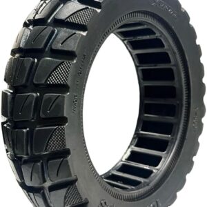 Size 10x2.75~70/65-6.5 Airless Solid Scooter Tire – Never Flat, Non-Puncture Tubeless Replacement for Max3, Evercross H5, Hover, and More