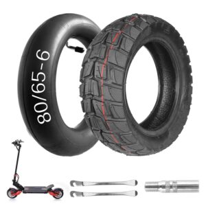 80/65-6 Scooter Tire Electric Scooter 10 inch Tires 255x80 Scooter Tire, 10x3 Scooter Tire [Tire & Inner Tubes] [Thickened] [Non-Slip] [Shockproof] [Bent Mouth Vavle] [Valve...