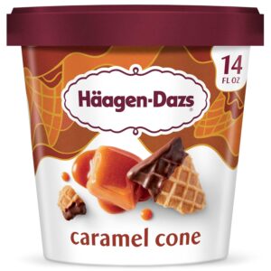 Haagen-Dazs Ice Cream, Caramel Cone, 14 oz (Frozen)