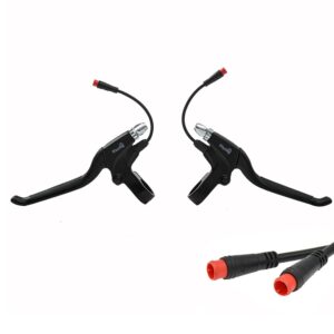 Waterproof 2 Wires Left & Right E-Bike Brake Lever, Electronic Brake Lever Handle Bar Grips E-Bike Replacement Parts for Electric Bicycle E-Bike Scooter