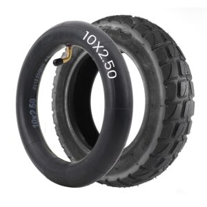10X2.5 Scooter Tire,10inch Off-road Tire inner tube compatible with Kaboo Mantis/Tyrboant X7 pro/Nanrobot D6 + 10" electric Scooter Wheels