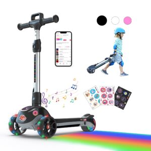 iScooter iK2/B1/B2 3-Wheel Electric Scooter with Colorful Flashing Wheel
