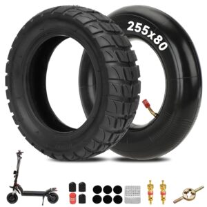255x80 80/65-6 Scooter Tire Inner Tube Set Replacement for Electric Scooter Apollo Ghost Ieny-rid, 10x3.0 10 inch Off Road Tire for Kugoo M4 Pro Kaa-bo Mantis Va-rla Eagle...