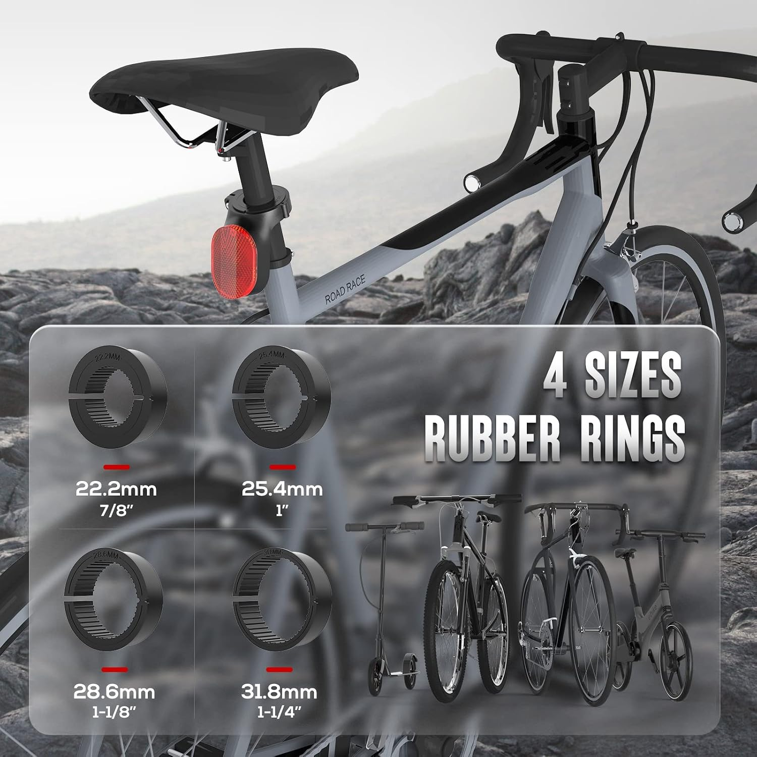 Airtag Bike Mount, Hidden Bicycle Seatpost Mount Compatible with Apple Airtags & Garmin Varia, Anti-Theft Air tag GPS Tracker Bike Reflector Holder for Mountain Bikes, Electric Bicycle, and Scooter - Image 4