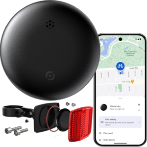 Bike Tracker for Android, Android Airtag Compatible with Google Find My Device App, Replaceable Battery Item Finder, Tracker Tag for Keys, Suitcase, Backpack, Wallet, Luggage (for Bike)